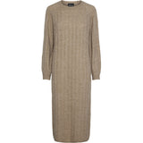 PIECES PIECES dame kjole PCMAGGY Restudsalg Taupe Gray