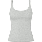 PIECES PIECES dame top PCMAY Top Light Grey Melange