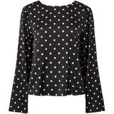 PIECES Pieces Damen Bluse PCJYTTA Restudsalg Black White Dots