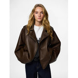 PIECES Pieces Damen Jacke pcjosie Jacket Hot Fudge Washed