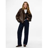 PIECES Pieces Damen Jacke pcjosie Jacket Hot Fudge Washed