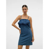 Vero Moda VERO MODA DAMEN KLEID VMANNY Restudsalg Medium blue denim