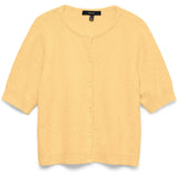 Vero Moda VERO MODA Damen Cardigan VMDoffy Cardigan Golden Haze WHITE MELANGE
