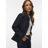 Vero Moda VERO MODA Damen Hemd AWEVERLYN Shirt Dark Blue Denim