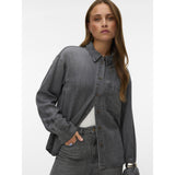 Vero Moda VERO MODA Damen Hemd AWLUCEA Shirt Medium Grey Denim