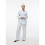 Vero Moda VERO MODA Damen Hemd VMLINN Shirt Snow White Olga Airy Blue