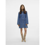 Vero Moda VERO MODA Damen Kleid VMHILJA Restudsalg Medium blue denim