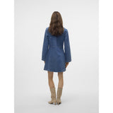 Vero Moda VERO MODA Damen Kleid VMHILJA Restudsalg Medium blue denim