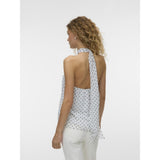 Vero Moda VERO MODA Damen Top VMWILLOW Top Snow White Black Dots