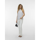 Vero Moda VERO MODA Damen Top VMWILLOW Top Snow White Black Dots