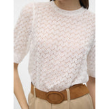 Vero Moda VERO MODA Damen Bluse VMBECCA Restudsalg Snow white