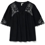 Vero Moda VERO MODA Damen Bluse VMBRIDGET Blouse Black CLOUD DANCER EMB.