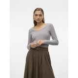 Vero Moda VERO MODA Damen Bluse VMBRITT Blouse Light Grey Melange