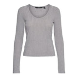 Vero Moda VERO MODA Damen Bluse VMBRITT Blouse Light Grey Melange