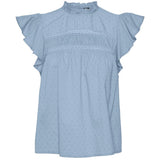 Vero Moda VERO MODA Damen Bluse VMTRINE Top Cashmere Blue