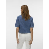Vero Moda VERO MODA Damenhemd VMDIONNE Shirt Medium Blue Denim HEART