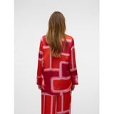 Vero Moda VERO MODA Damen Hemd VMREBA Restudsalg Fiery Red Silba