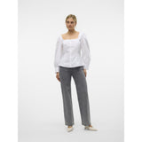 Vero Moda VERO MODA Damen Jeans VMTESSA Jeans Light Grey Denim STUDS