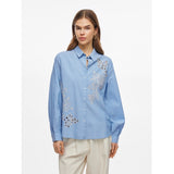 VILA VILA Damen Hemd VICASPIANA Shirt Blissful Blue