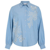 VILA VILA Damen Hemd VICASPIANA Shirt Blissful Blue