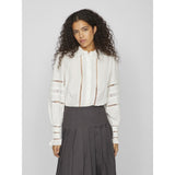 VILA VILA Damen Hemd VICORLINA Restudsalg Cloud Dancer