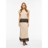 VILA VILA Damen Rock VIEllette Skirt Cement BLACK LACE