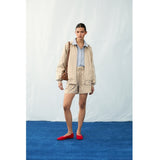 VILA VILA Damen Shorts VIHABA Restudsalg Feather Gray Birch track