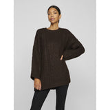 VILA VILA Damen Strick VIKAIA Restudsalg Coffee Bean