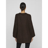 VILA VILA Damen Strick VIKAIA Restudsalg Coffee Bean