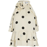 VILA VILA Damen Top VICLAIRE Top Birch BLACK DOTS