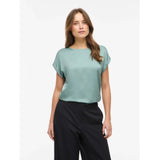 VILA VILA Damen Top VIELLETTE Top Blue Surf