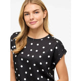 VILA VILA Damen Top VIELLETTE Top Black aop snow white dots