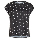 VILA VILA Damen Top VIELLETTE Top Black aop snow white dots