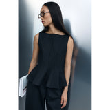 VILA VILA Damen Top VIMASTRIBA Top Black Beauty PINSTRIPE