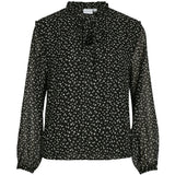 VILA VILA Damenbluse VIKIRSTI Restudsalg Black Beauty Ika