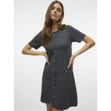 Vero Moda Vero Moda Damen Strickkleid VMJOHANNA Dress Medium grey melange