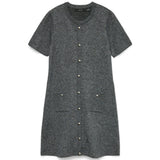 Vero Moda Vero Moda Damen Strickkleid VMJOHANNA Dress Medium grey melange