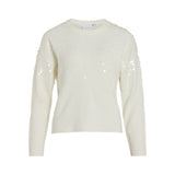 VILA Vila Damenstrick VISIQUIN Restudsalg White