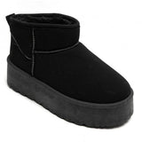 SHOES Agathe Damen Teddy Winterstiefel 8906 Restudsalg Black