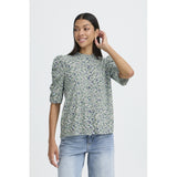 b.young B.YOUNG Damen Hemd BYGABRIA Shirt BYFLOWER BLURRED LEPRECHAUN