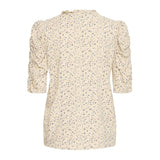 b.young B.YOUNG Damen Hemd BYGABRIA Shirt BYMINI FLOWER OYSTER GRAY