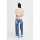 b.young B.YOUNG Damen Hemd BYGABRIA Shirt BYMINI FLOWER OYSTER GRAY