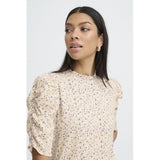 b.young B.YOUNG Damen Hemd BYGABRIA Shirt BYMINI FLOWER OYSTER GRAY