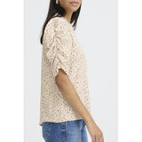 b.young B.YOUNG Damen Hemd BYGABRIA Shirt BYMINI FLOWER OYSTER GRAY