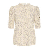 b.young B.YOUNG Damen Hemd BYGABRIA Shirt BYMINI FLOWER OYSTER GRAY
