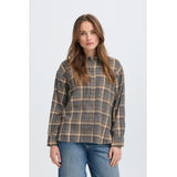 b.young B.YOUNG Damen Shirt BYFABRICE Shirt GREY/BROWN