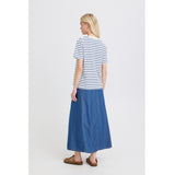 b.young B.YOUNG Damen T-Shirt PYBANDUANNA T-shirt Bright White Blue