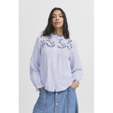 b.young B.YOUNG Damenbluse BYIMOGEN Restudsalg Silver Lake Blue Mix
