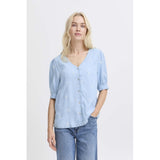 b.young B.YOUNG Damenbluse BYKOSMO Restudsalg Light Blue Denim