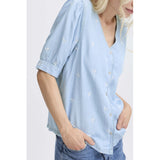 b.young B.YOUNG Damenbluse BYKOSMO Restudsalg Light Blue Denim